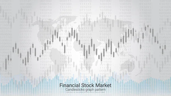 Forex Mercado Ações Conceito Negociação Investimento Padrão Candlestick Com Alta — Vetor de Stock