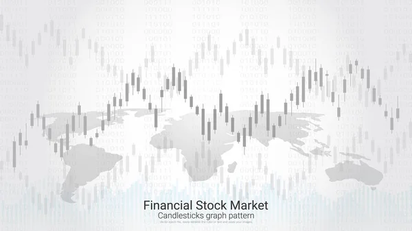 Forex Stock Market Investment Trading Concept Candlestick Pattern Bullish Bearish — Stock Vector
