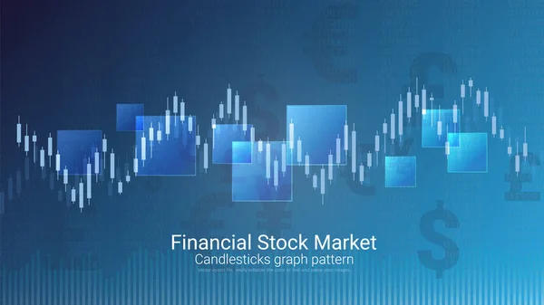 Forex Stock Market Investment Trading Concept Candlestick Pattern Bullish Bearish — Stock Vector