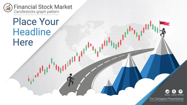 Forex Aandelenmarkt Investeringen Handel Concept Kandelaar Patroon Met Bullish Bearish — Stockvector