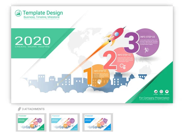 Website Template Vector Set Web Page Design Company Presentation Easy — Stock Vector