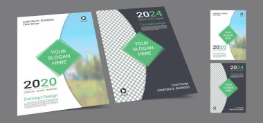 Fotoğraf arka plan için alan ile A4 düzeni afiş kapak kitap tasarım şablonu, Yıllık rapor için uygun Cmyk 2 ton renk, öneri, portföy, broşür, el ilanı, broşür, katalog, dergi, kitapçık.