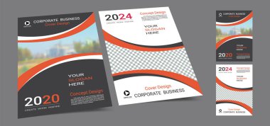 Fotoğraf arka plan için alan ile A4 düzeni afiş kapak kitap tasarım şablonu, Yıllık rapor için uygun Cmyk 2 ton renk, öneri, portföy, broşür, el ilanı, broşür, katalog, dergi, kitapçık.