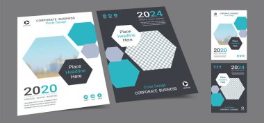 Fotoğraf arka plan için alan ile A4 düzeni afiş kapak kitap tasarım şablonu, Yıllık rapor için uygun Cmyk 2 ton renk, öneri, portföy, broşür, el ilanı, broşür, katalog, dergi, kitapçık.