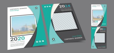 Fotoğraf arka plan için alan ile A4 düzeni afiş kapak kitap tasarım şablonu, Yıllık rapor için uygun Cmyk 2 ton renk, öneri, portföy, broşür, el ilanı, broşür, katalog, dergi, kitapçık.