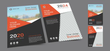 Fotoğraf arka plan için alan ile A4 düzeni afiş kapak kitap tasarım şablonu, Yıllık rapor için uygun Cmyk 2 ton renk, öneri, portföy, broşür, el ilanı, broşür, katalog, dergi, kitapçık.