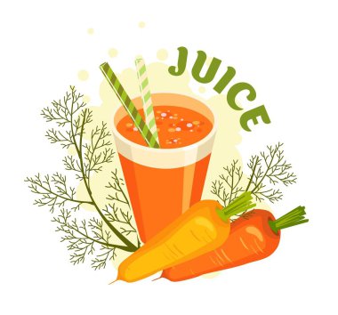 Detoks için sağlık ve sebze dilimleri ile enerji kokteyl ile vektör çizim cam cam