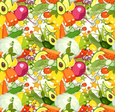 Sebzeler dikişsiz desen