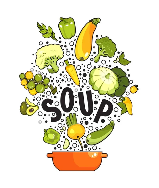 Vetor Ilustração Conjunto Legumes Frescos Fundo Branco Cozinhar Alimentos Acessórios — Vetor de Stock