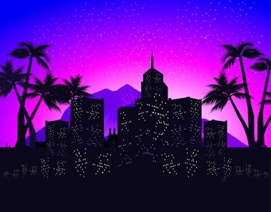 vektör tropikal peyzaj