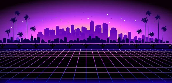 Retro synth Wave — Vettoriale Stock