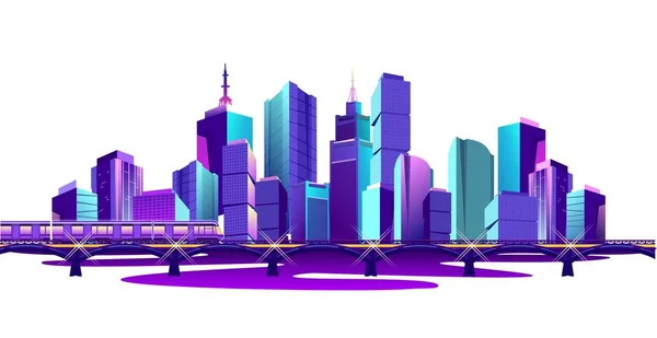 City by the ocean — Stock Vector