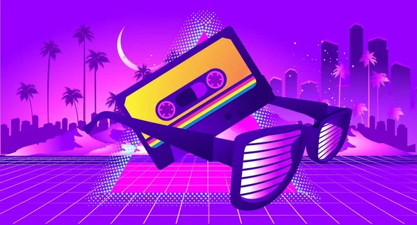 Retro party wave — Stock Vector