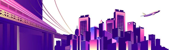 Abstrato banner edifícios — Vetor de Stock