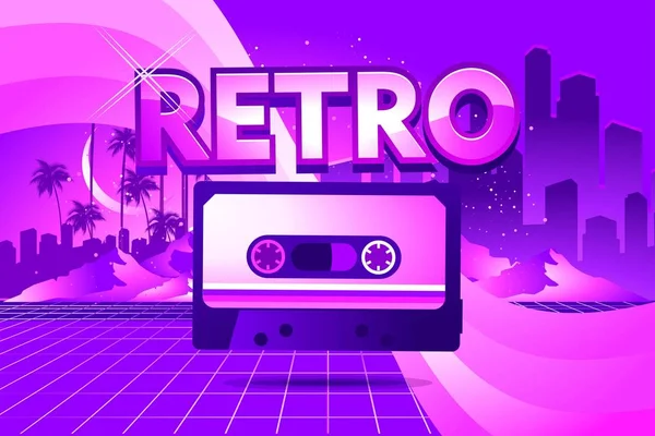 Retro style pop disco — Stock Vector