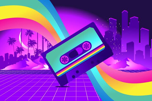 Retro style pop disco