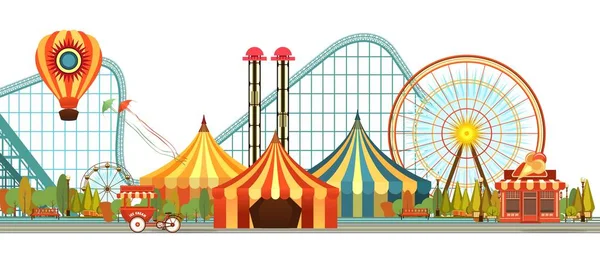 Amusement park circus — Stock Vector