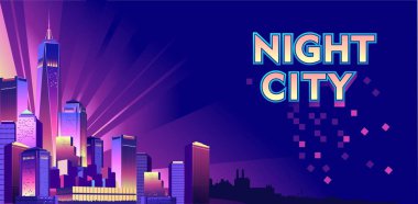 Gece Neon şehir