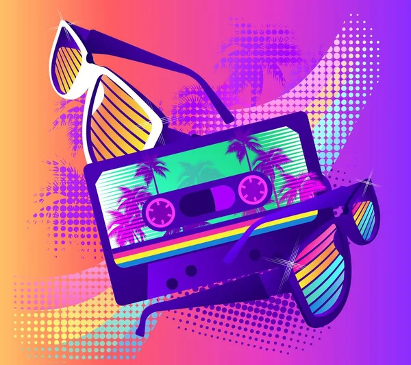 Retro party wave — Stock Vector