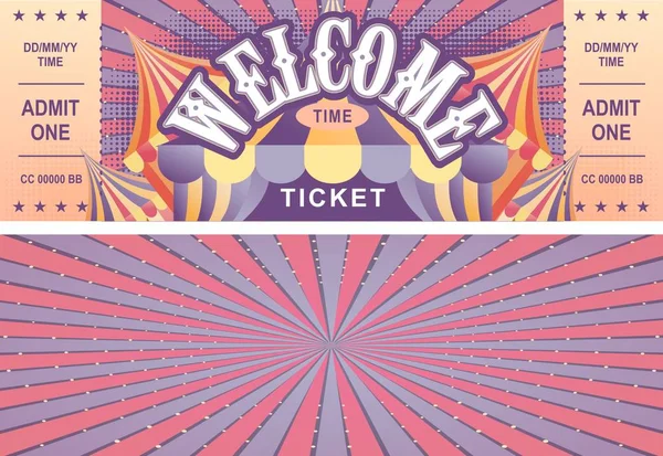 Retro Circus tickets — Stockvector