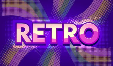 vektör illüstrasyon, retro tarzında arka plan, hafif bir arka plan üzerinde nokta dalgaları,