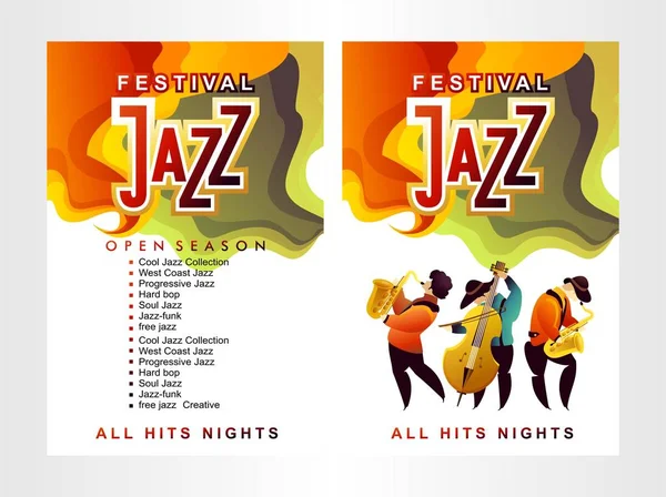 Flyer jazz et blues — Image vectorielle