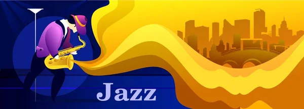 Jazz y blues — Vector de stock