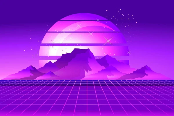 Retro Wave syntezator — Wektor stockowy