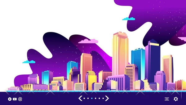 Banner de ciudad abstracto — Vector de stock