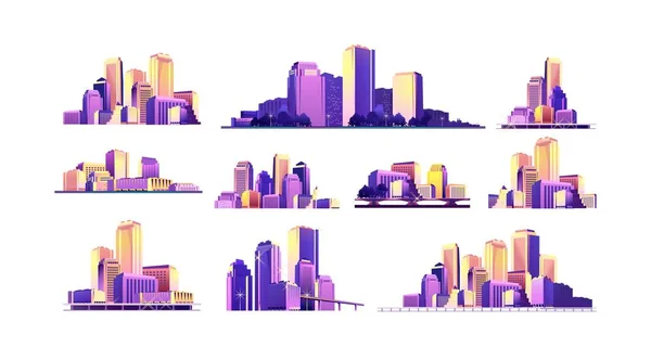 Ensemble de bâtiments modernes — Image vectorielle