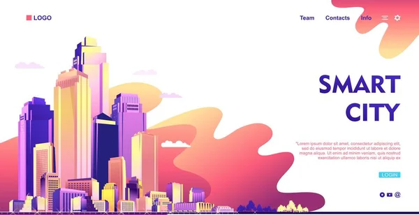 Banner de ciudad abstracto — Vector de stock