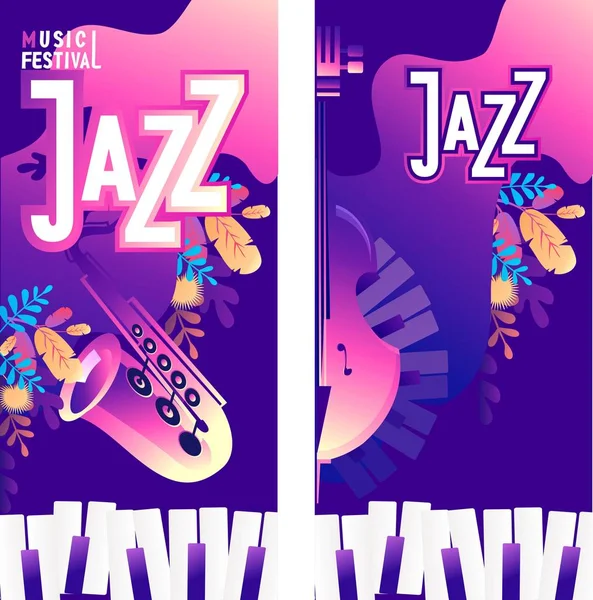 Αφίσα της τζαζ μουσικής — Διανυσματικό Αρχείο