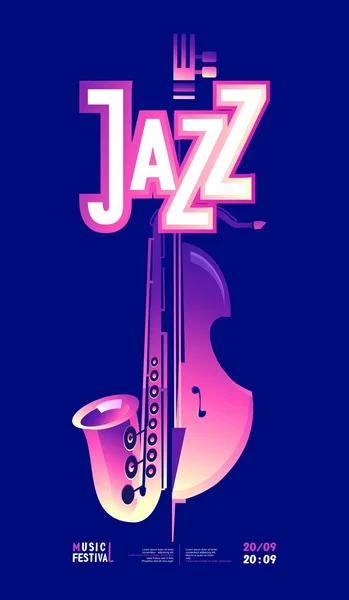 Джазова музика плакат — стоковий вектор