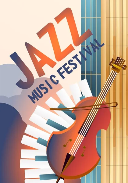 Afiche de música JAZZ — Vector de stock