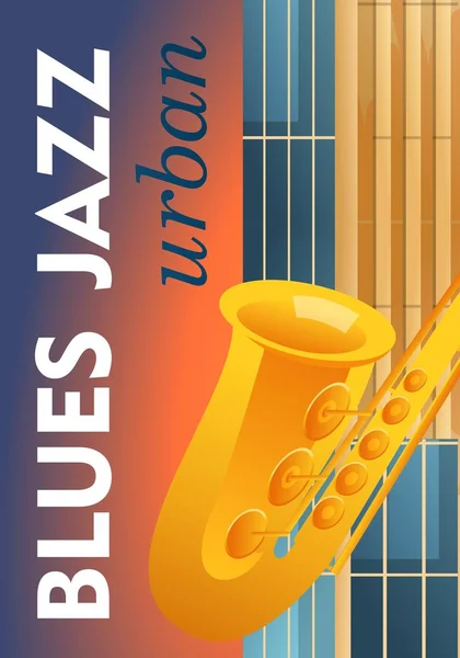 Afiche de música JAZZ — Archivo Imágenes Vectoriales