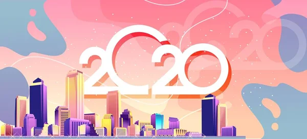 추상파 배경 2020 — 스톡 벡터