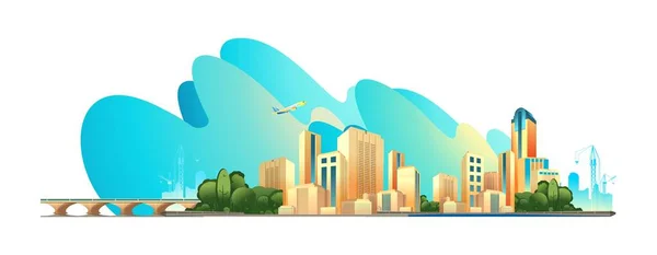 Modern buildings cityscape — Stock Vector