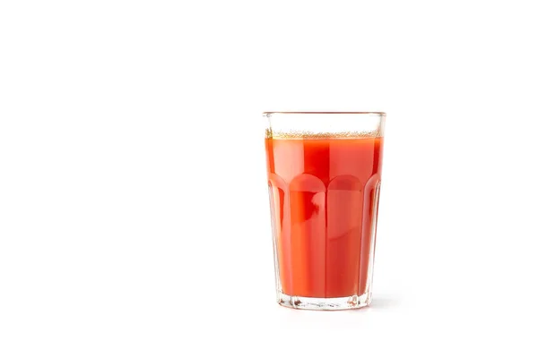Tomato Juice Glass White Background — Stock Photo, Image