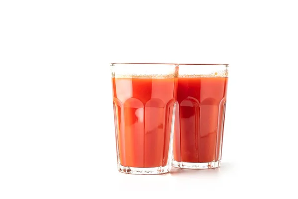 Tomato Juice Glass White Background — Stock Photo, Image