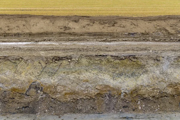 Big Ditch Soil Structure Filled Water — Stock Photo, Image