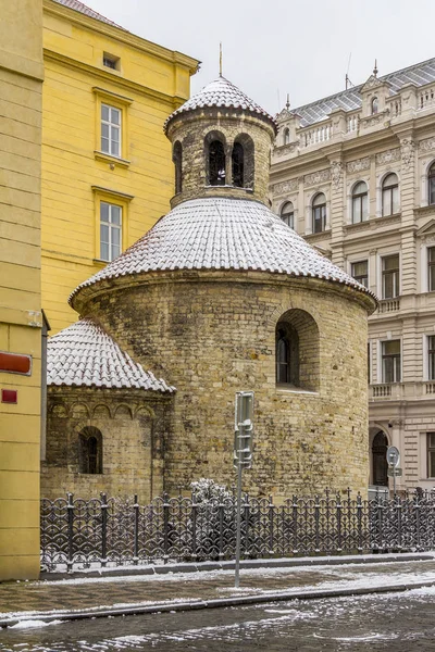 Mały Okrągły Budynek Praga Stolica Republiki Czeskiej — Zdjęcie stockowe