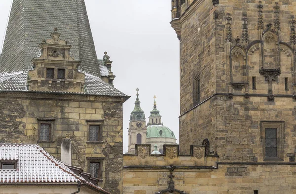 捷克首都布拉格的印象在冬天的时候 — 图库照片