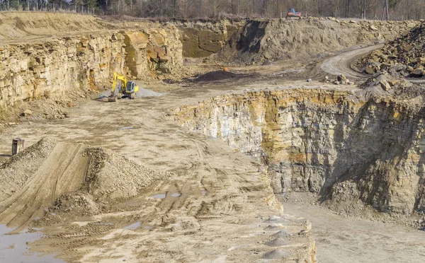 Sonnig Beleuchtete Steingrubenlandschaft Süddeutschland — Stockfoto