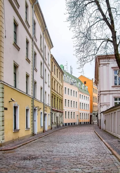 Şehir Manzaralı Riga Letonya Sermaye Kış Zaman — Stok fotoğraf