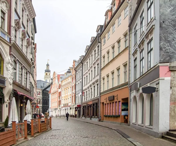 Uitzicht Stad Van Riga Hoofdstad Van Letland Wintertijd — Stockfoto