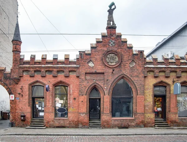 Edifício Histórico Riga Capital Letónia Hora Inverno — Fotografia de Stock