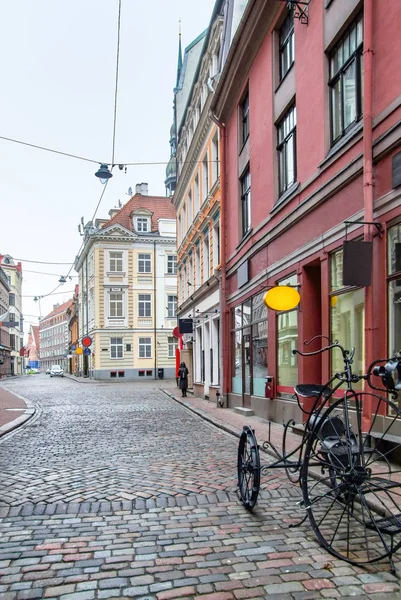 Uitzicht Stad Van Riga Hoofdstad Van Letland Wintertijd — Stockfoto