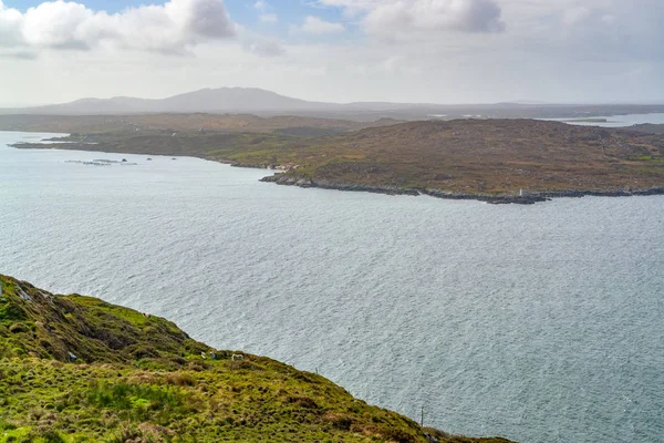 Idylliczna Sceneria Przybrzeżna Wokół Sky Road Connemara Regionie Zachodniej Irlandii — Zdjęcie stockowe