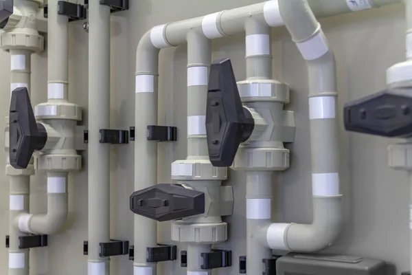 Detail Pipeline System Lots Tubes Fittings — Stock Photo, Image
