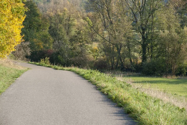 Piste Cyclable Rurale Idyllique Hohenlohe Heure Automne — Photo